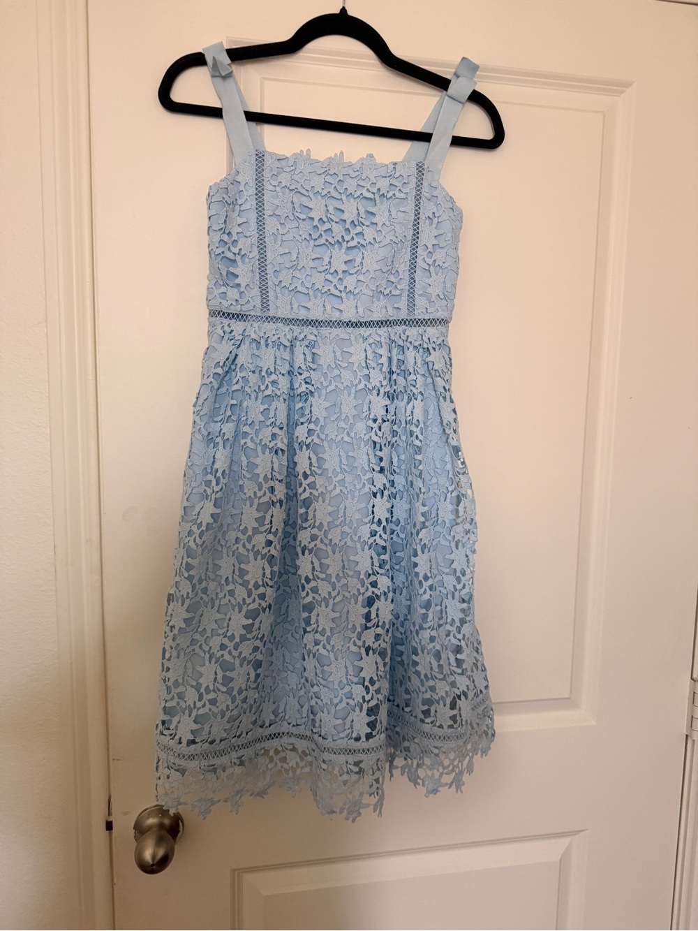 Self-Portrait Light Blue Lace Sundress for Girls